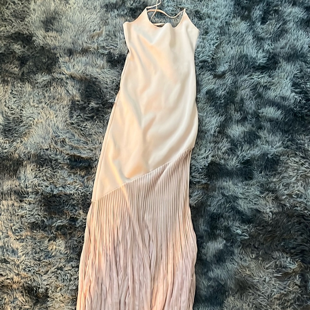 Zara Pleated Maxi Knit Dress